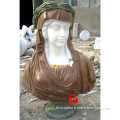 stone colored lady bust statue